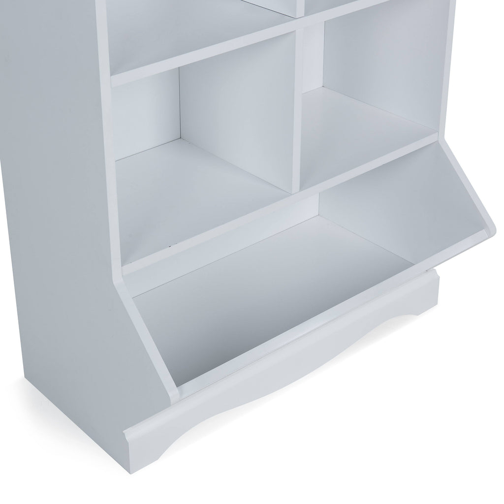 White Multi Cubby Storage Cabinet B2832