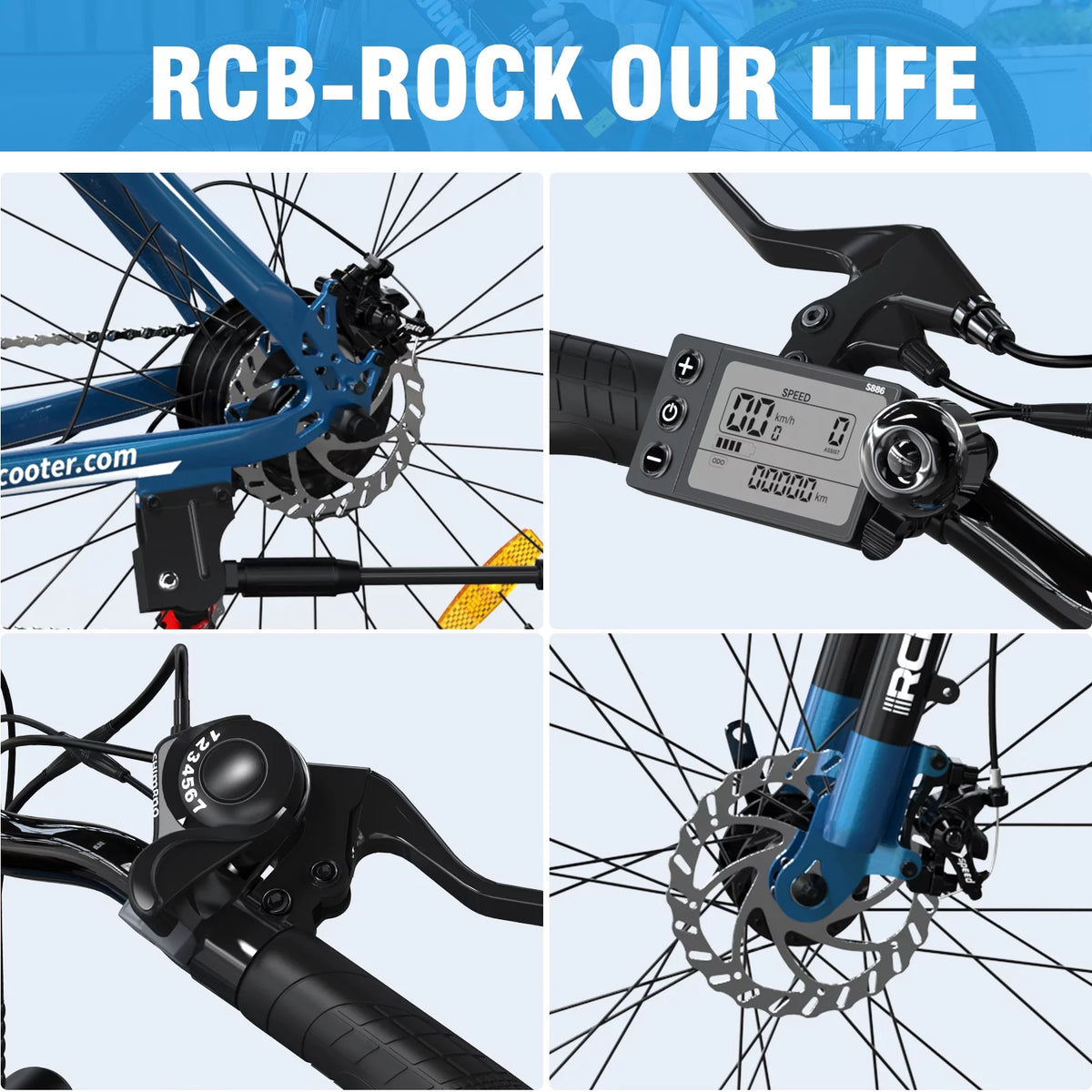 500W 26 Electric Mountain Bike with 36V 12 Ah Removable Lithium-Ion Battery X531482