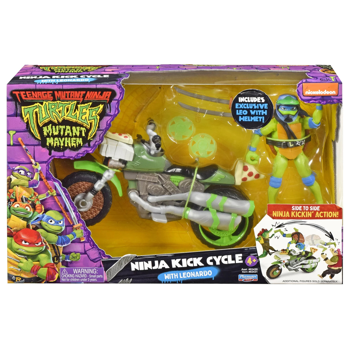 Ninja Kick Cycle with Leonardo Figure Z235