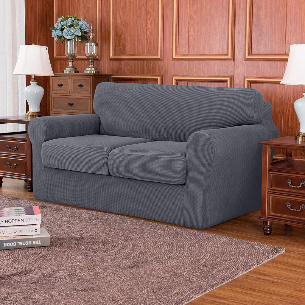 3-Piece High Spandex Textured Grid Sofa Slipcover M68501