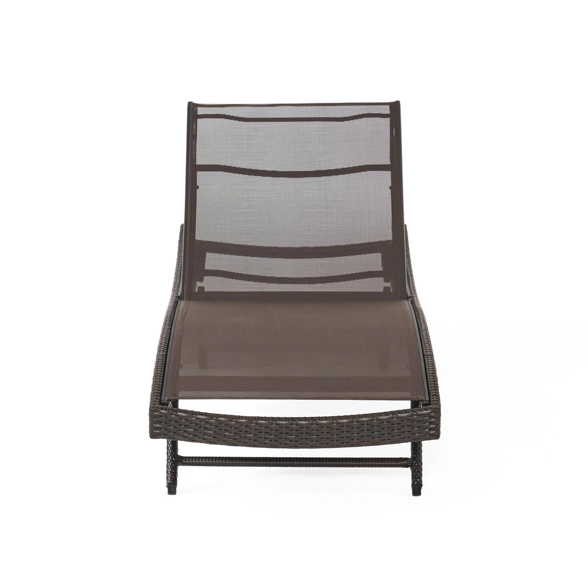 Brown Textilene Chaise Lounge set of 2 M7315