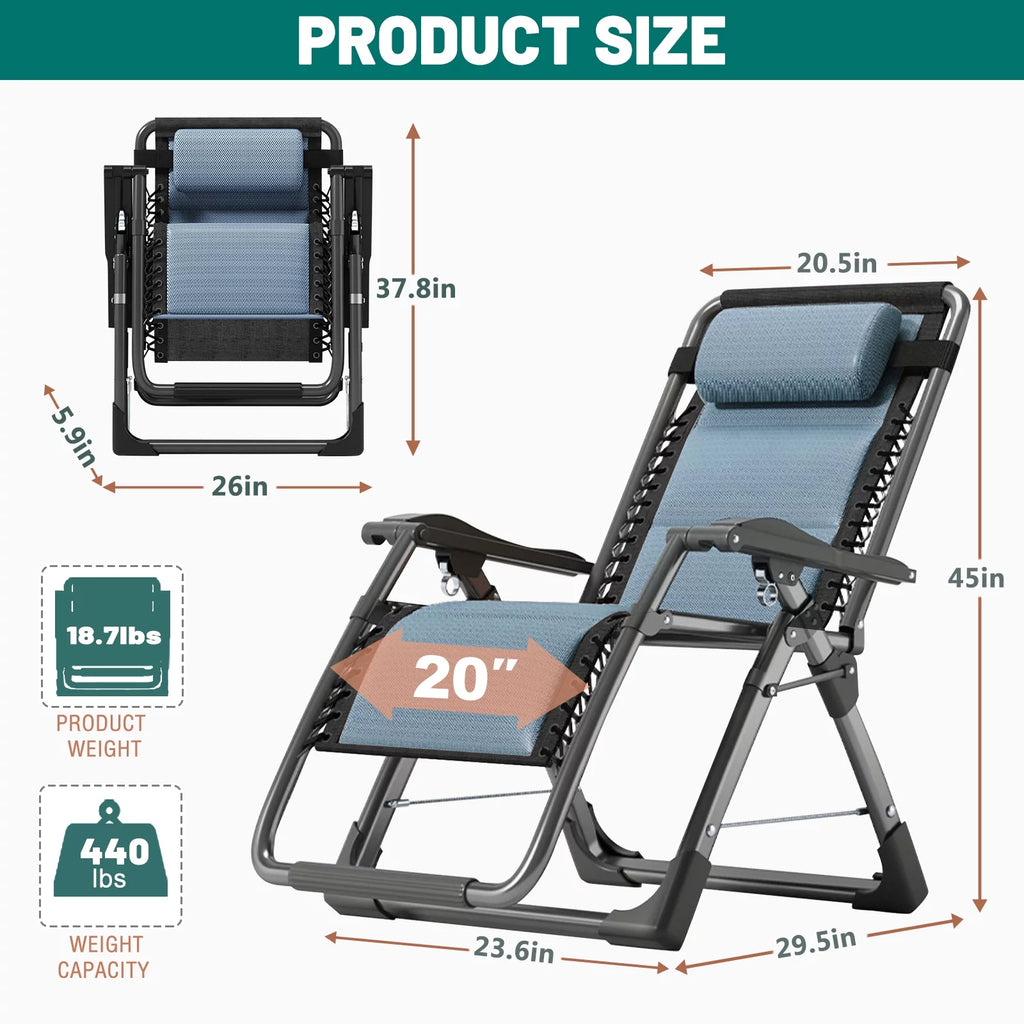 Zero Gravity Folding Recliner Chair with Cup Holder O97287