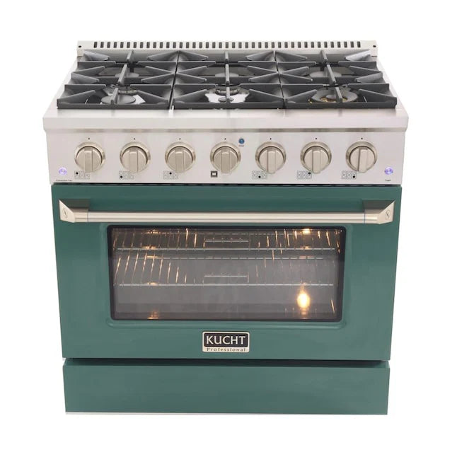 36 in. 5.2 cu ft. Propane Gas Range with Green Door C165