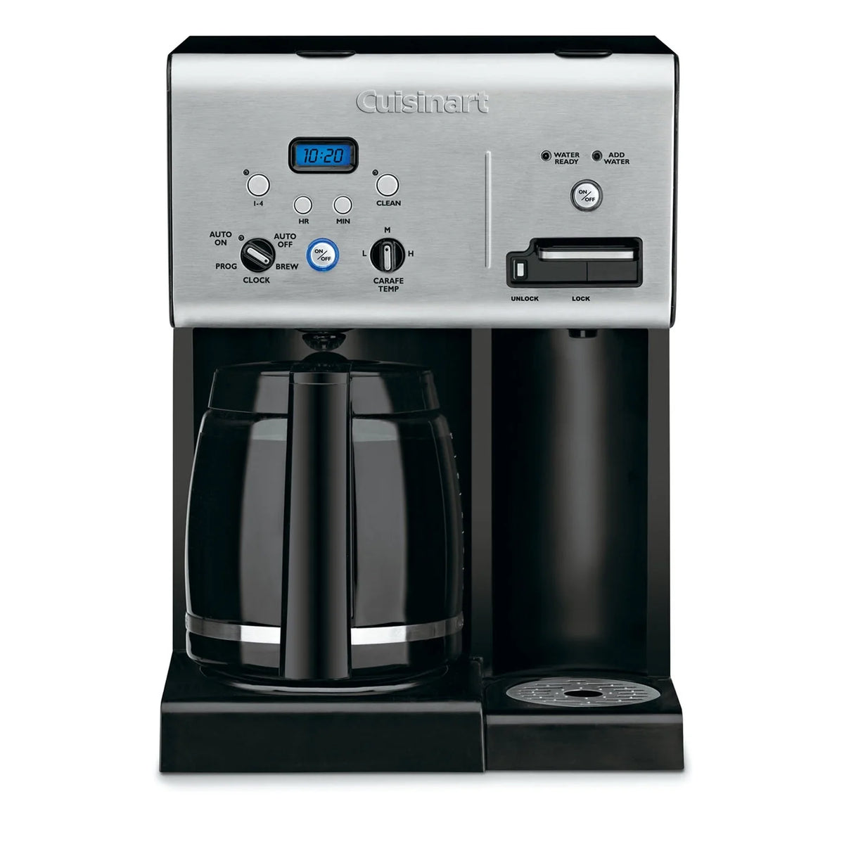 12-Cup Programmable Coffeemaker with Hot Water System, Black Stainless S1233
