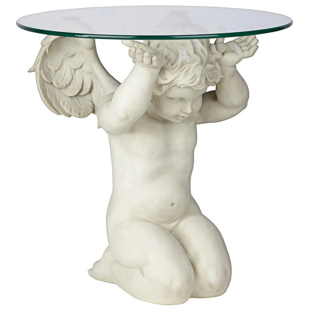 Glass-Topped Sculptural Table Y94949