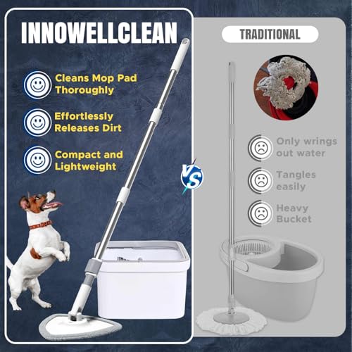 Spin Mop & Bucket Set with 5 Pads K79881