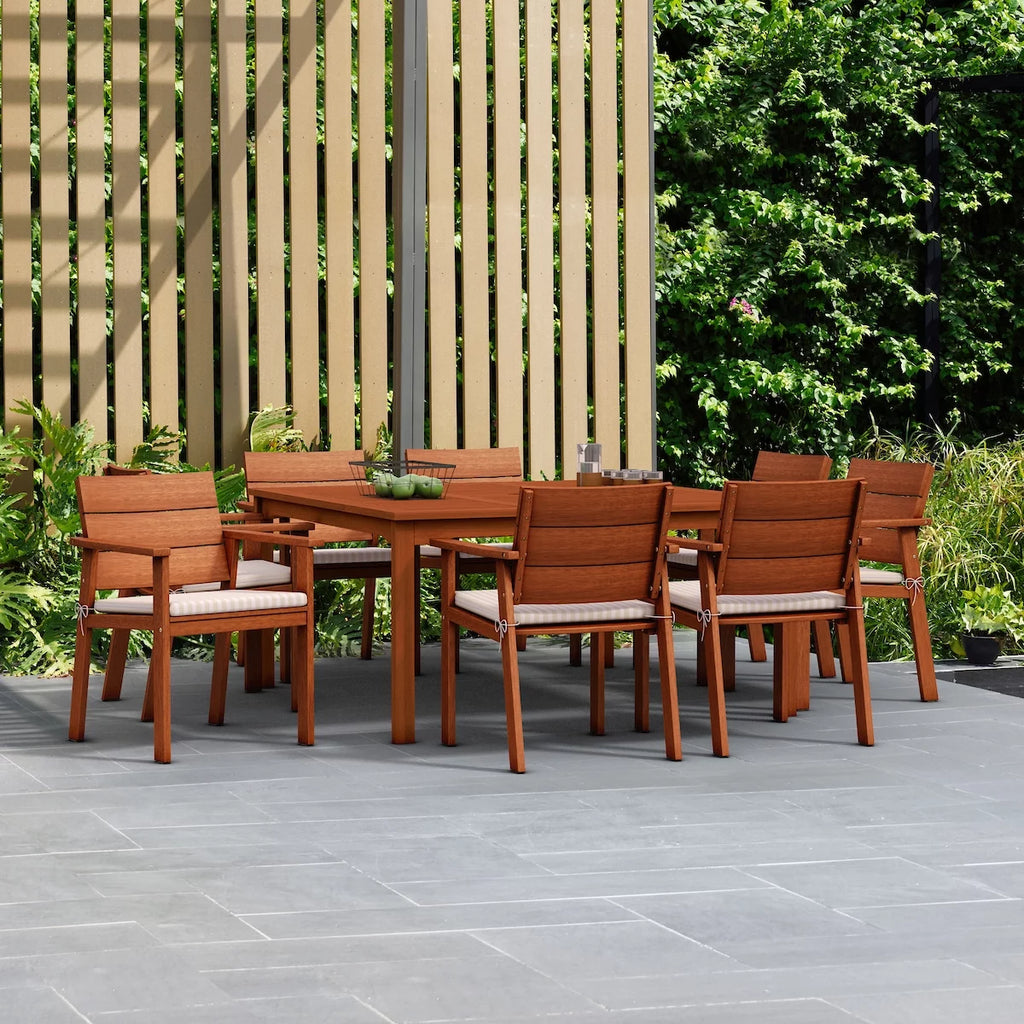9-Piece Square Solid Wood Patio Dining Set A13453