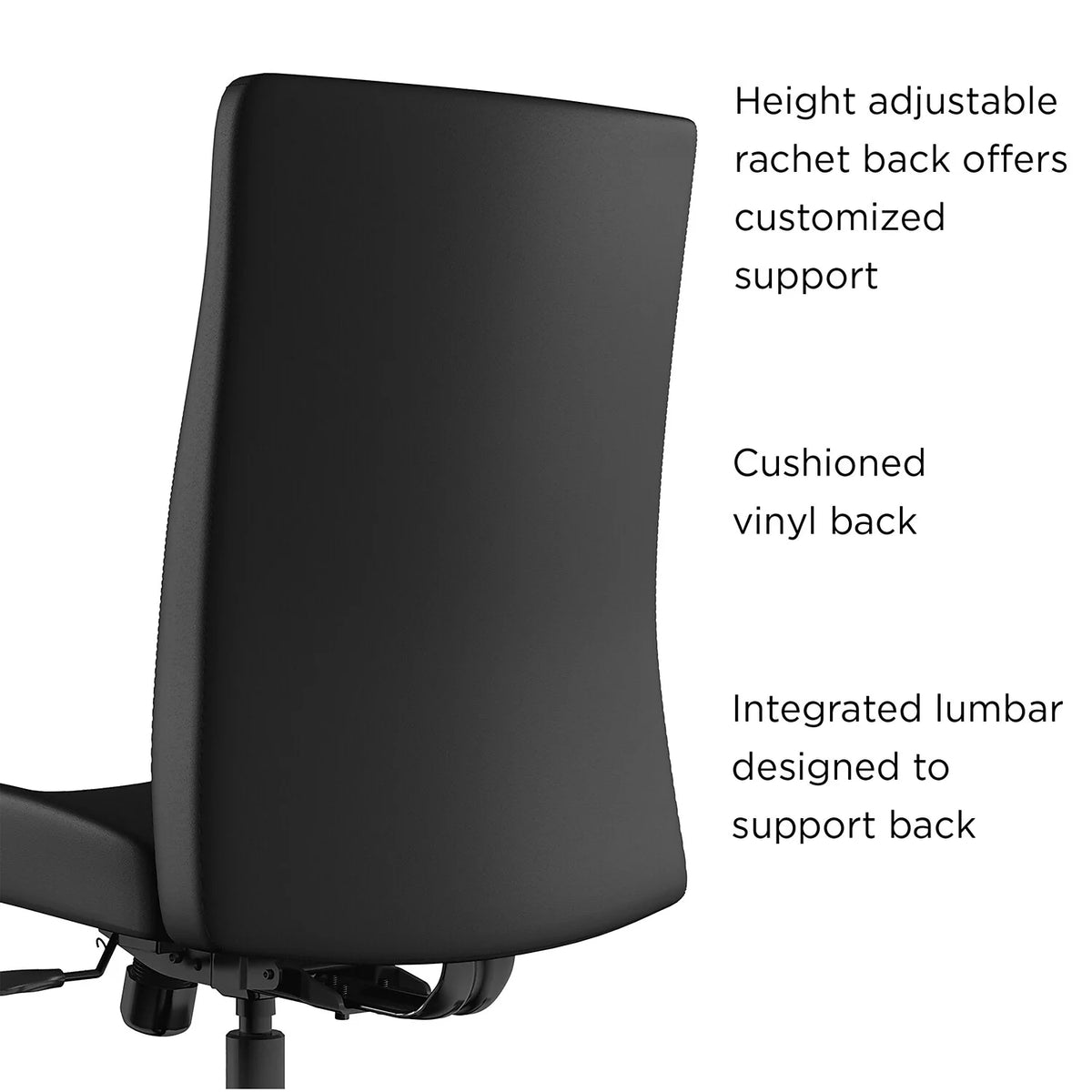 Black Vinyl Armless Task Chair F409811