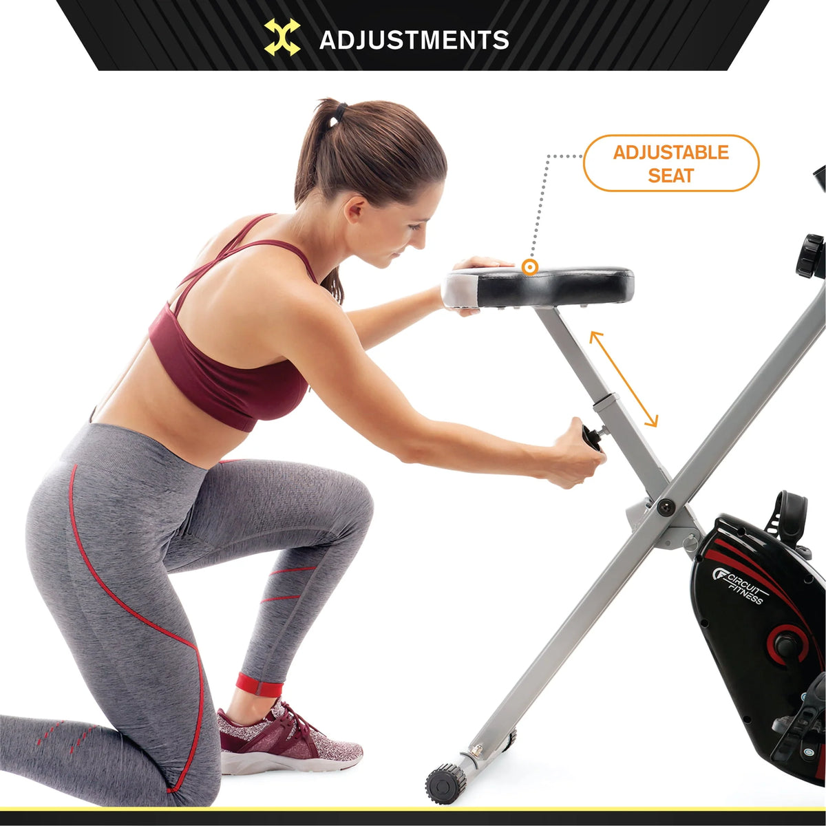 Folding Upright Exercise Bike with Adjustable Resistance L3375