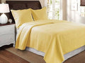 Cotton Quilt Set, Yellow, 3-Piece King/Cal King U80991