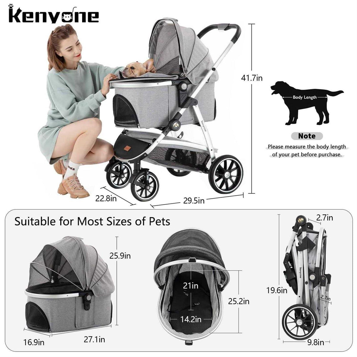 3 in 1 Pet Stroller J995