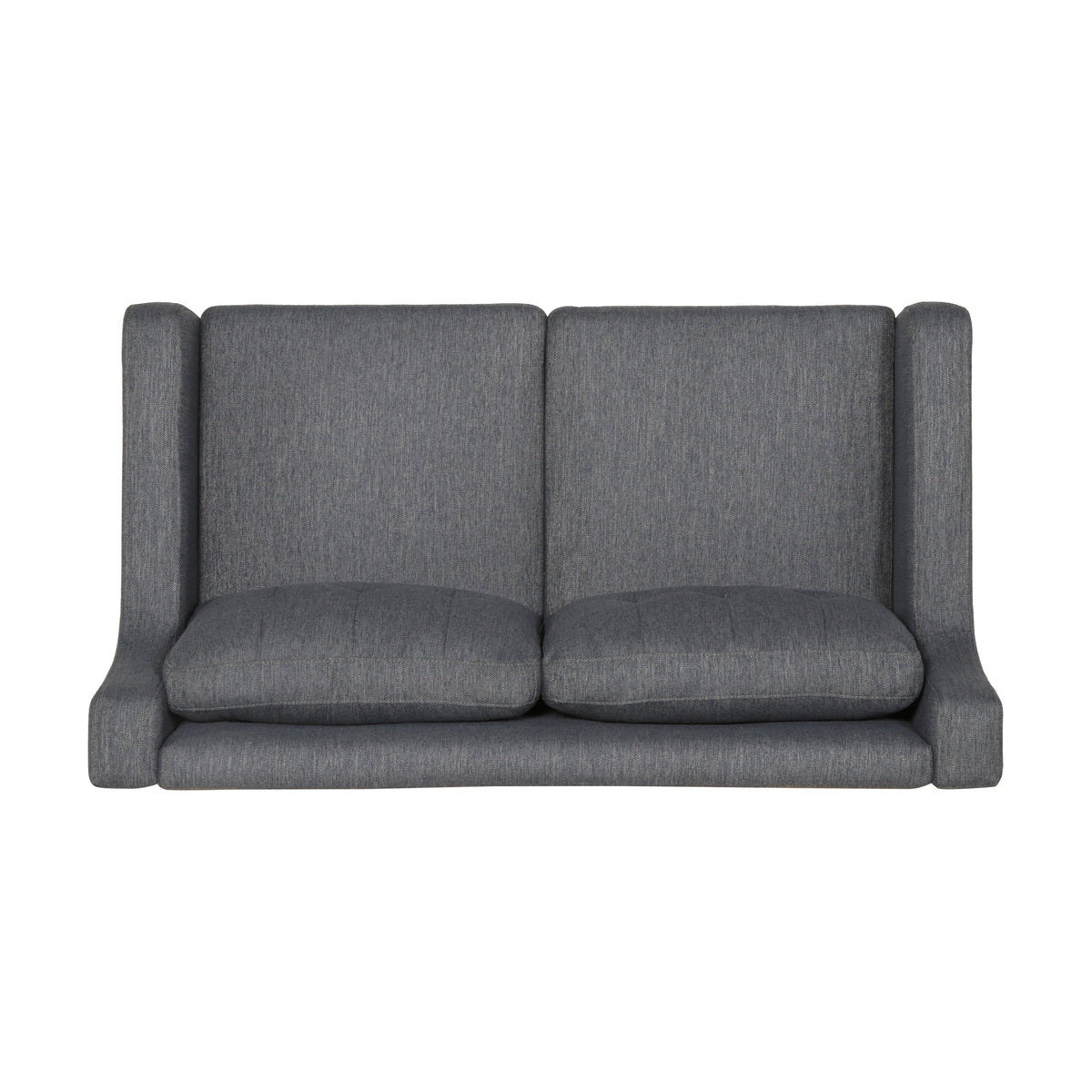Charcoal Dark Brown Fabric Loveseat Q564