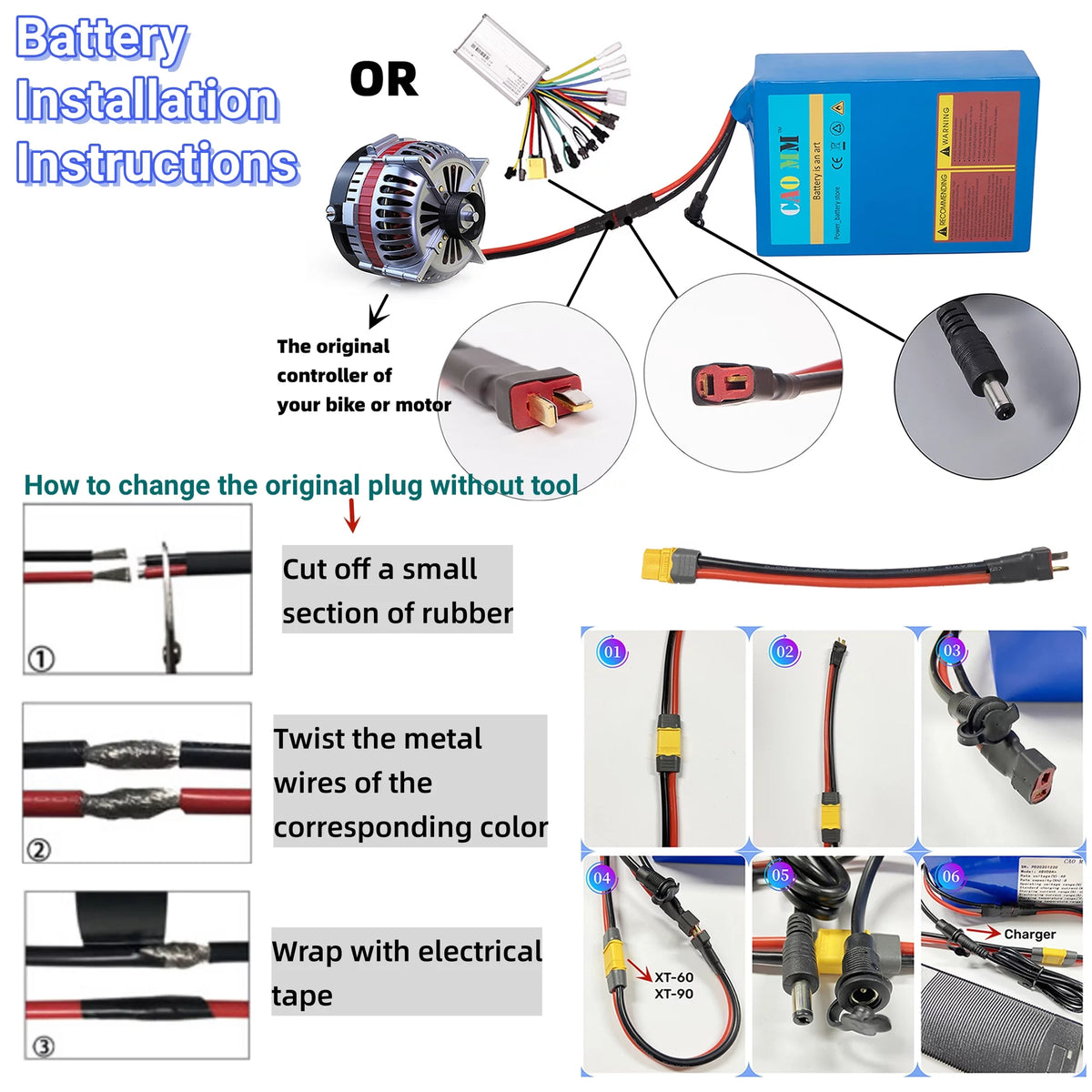 36V 20Ah Lithium Ebike Battery with 2A Charger T9146
