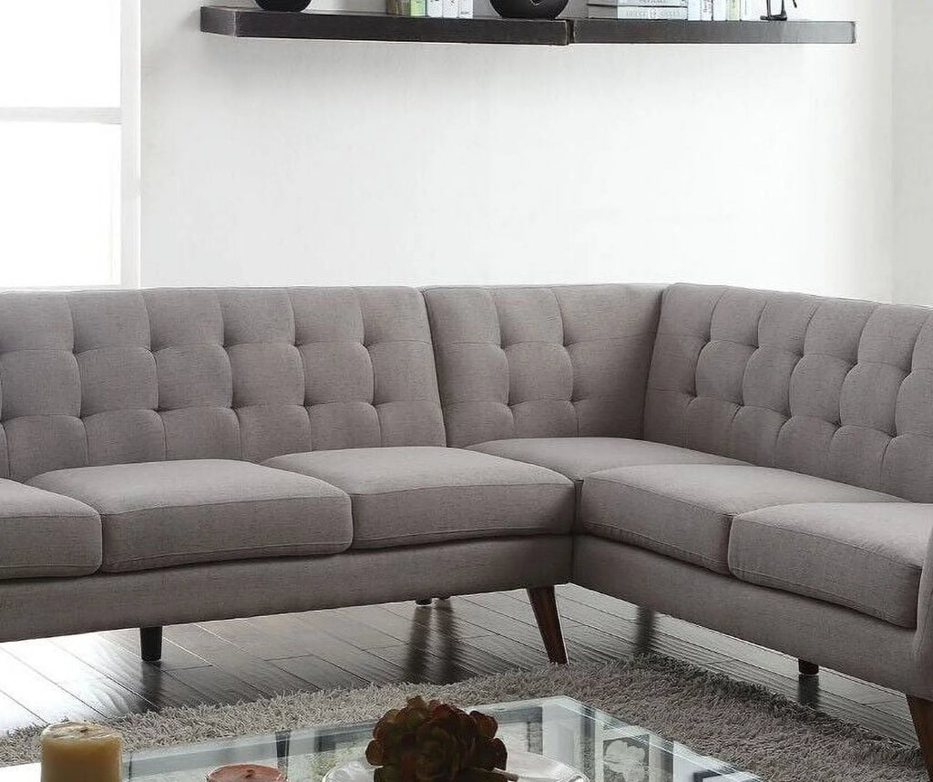 Light Gray Fabric 2pc Sectional Sofa X708