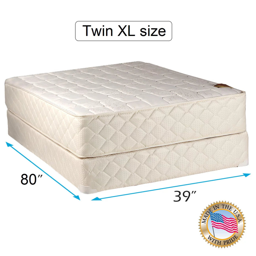 Twin XL Size Two-Sided Mattress and Box Spring Set Y202795