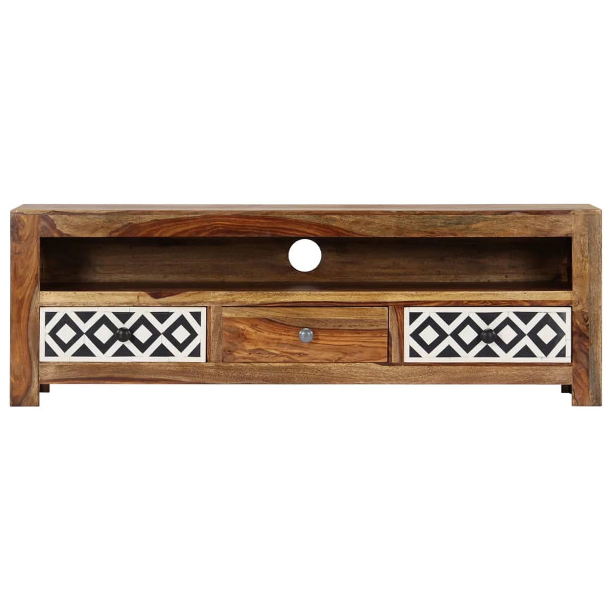 Sheesham Wood TV Stand with 3 Drawers U800