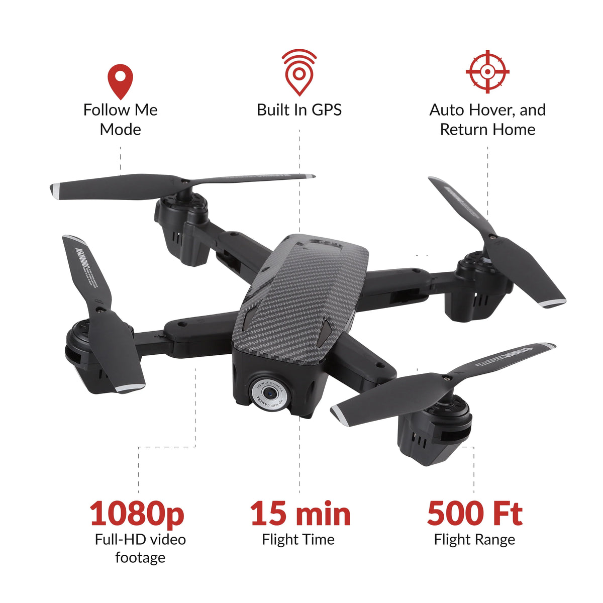 Foldable Video GPS Drone F901012