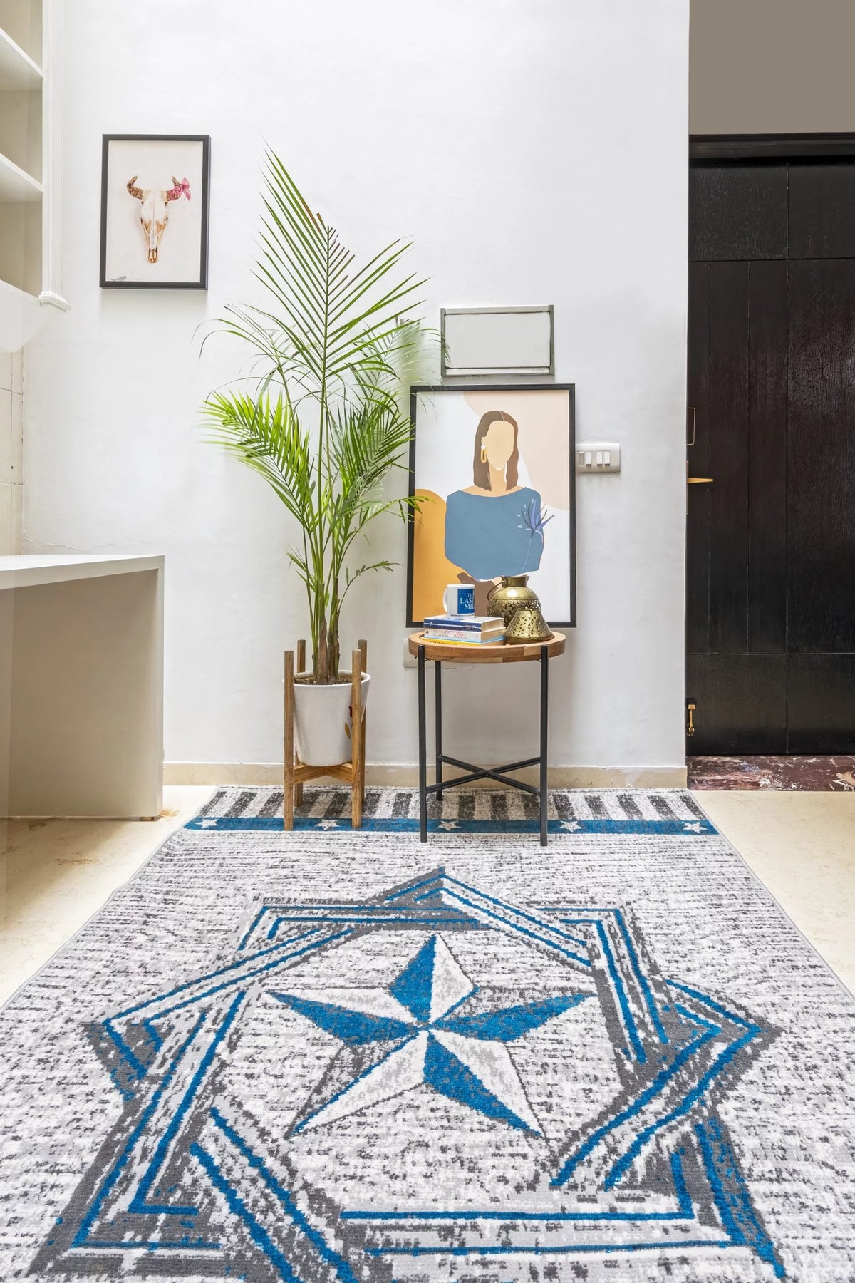Multicolor 2 ft. x 8 ft. Jute Backing Runner Rug A221