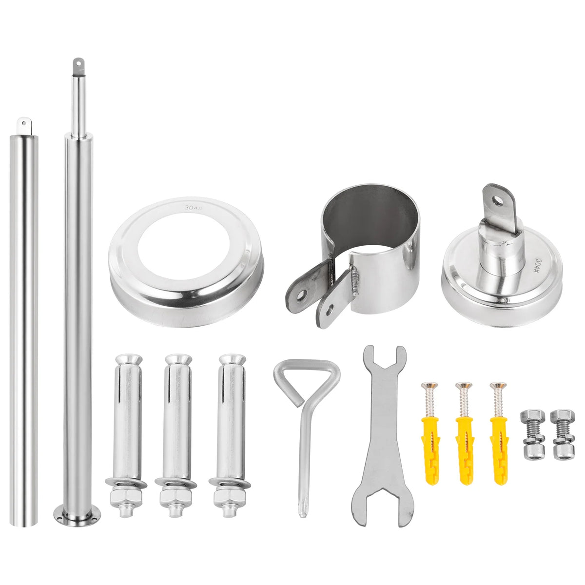 Stainless Steel 1 Step Handrail 80 x 90 CM W722966