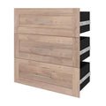 3 Drawer Set for Closet Organizer in Rustic Brown Engineered Wood O443