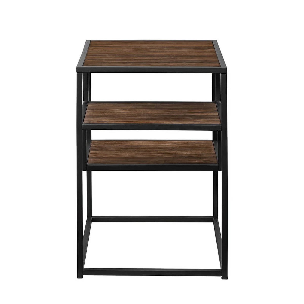 16" Metal and Wood Side Table R743217