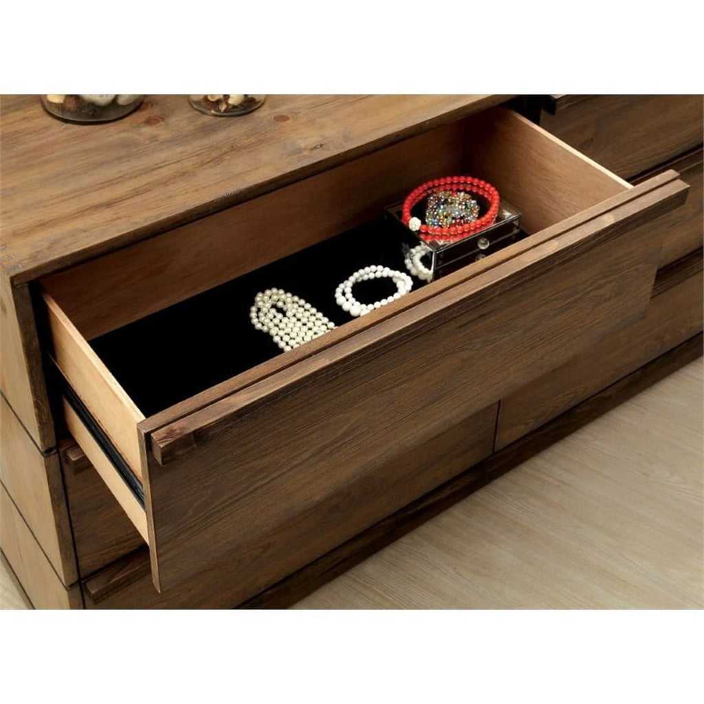 Solid Wood 2-Piece Dresser and Mirror Q304