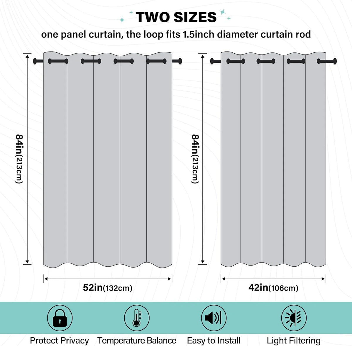 Blackout Curtain 84" Q33313