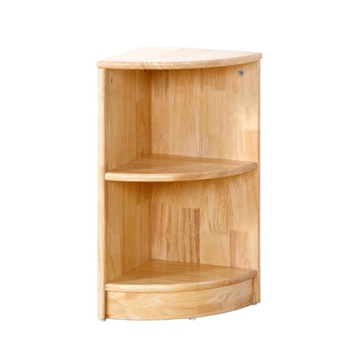 Rubber Wood 2-Tier Corner Storage Cabinet O582
