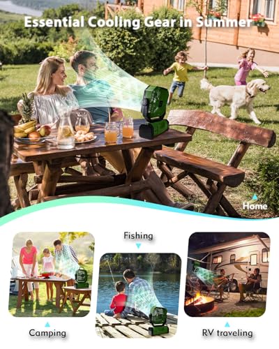 20000mAh Portable Camping Fan with Bluetooth Speaker O4490