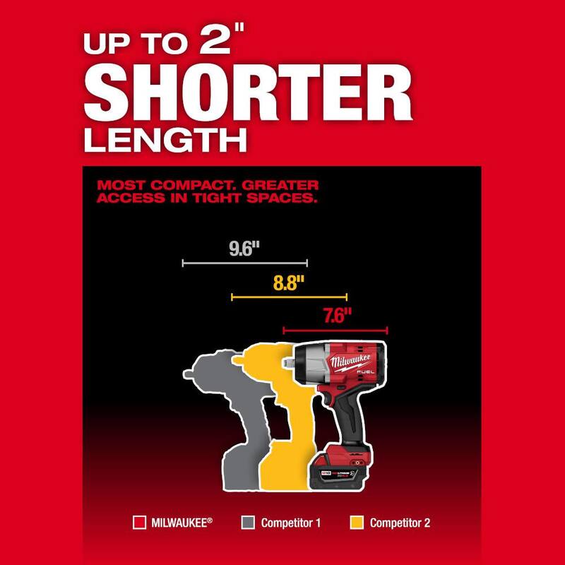 18V Lithium-Ion Brushless Cordless 1/2 in. Impact Wrench Kit with 5.0 Ah Battery and Bag J1745