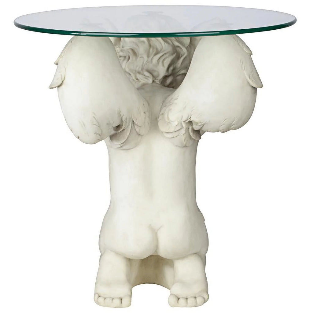 Glass-Topped Sculptural Table Y94949