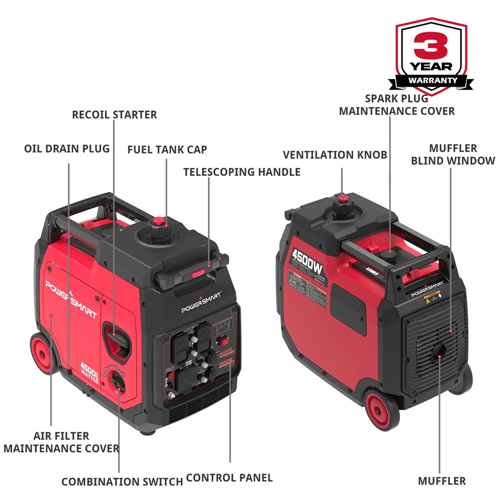 4500 Watt Portable Inverter Gas Generator E6061