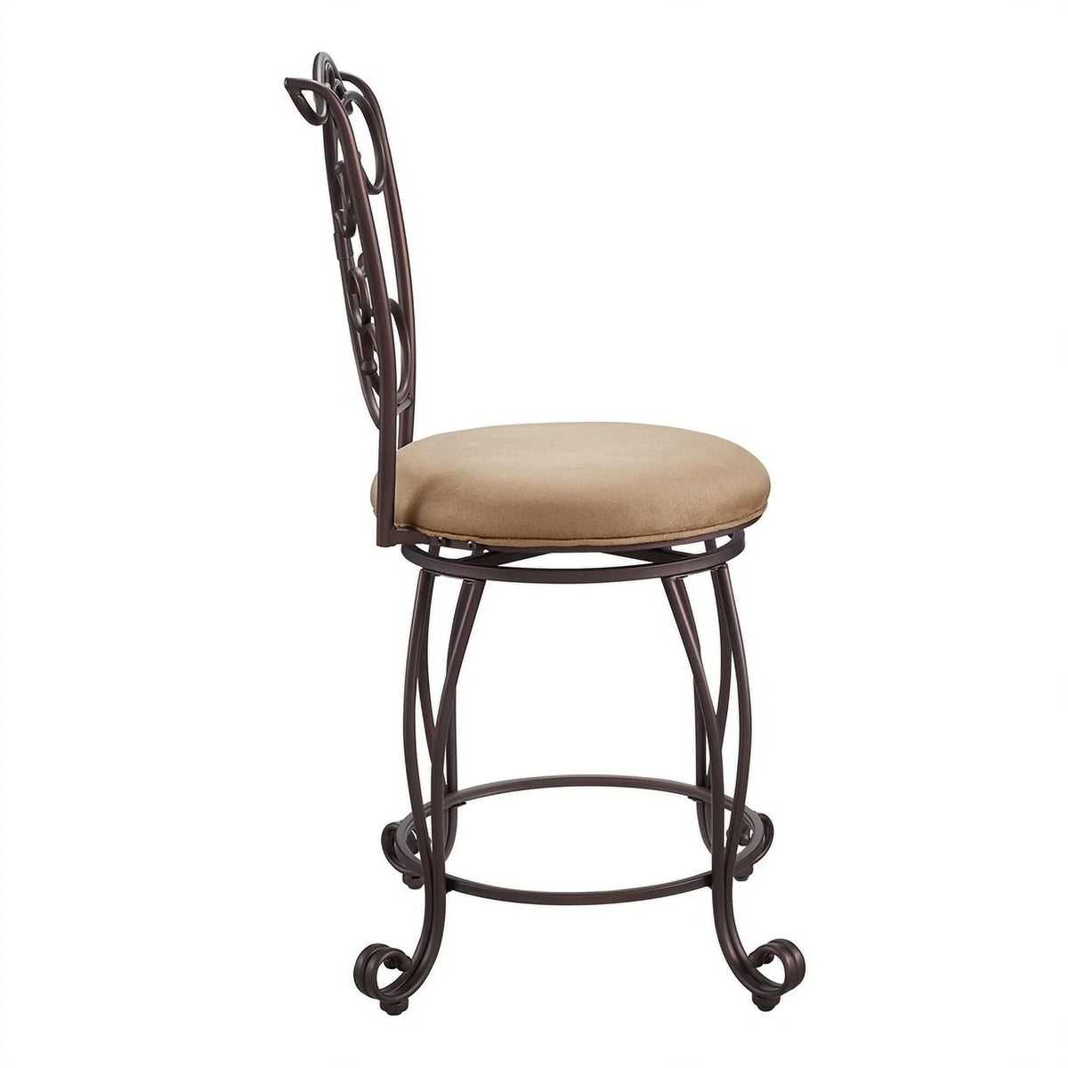 24" Metal Microfiber Counter Stool L231