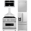 36 Dual Fuel Range, Range Hood, Microwave, Dishwasher, Refrigerator with Water and Ice Dispenser J5863