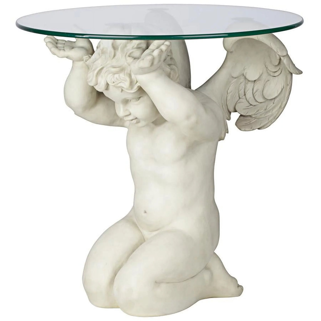 Glass-Topped Sculptural Table Y94949