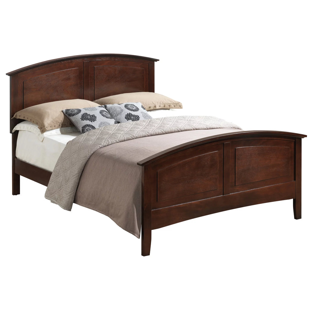 Cappuccino King Size Panel Bed T168426