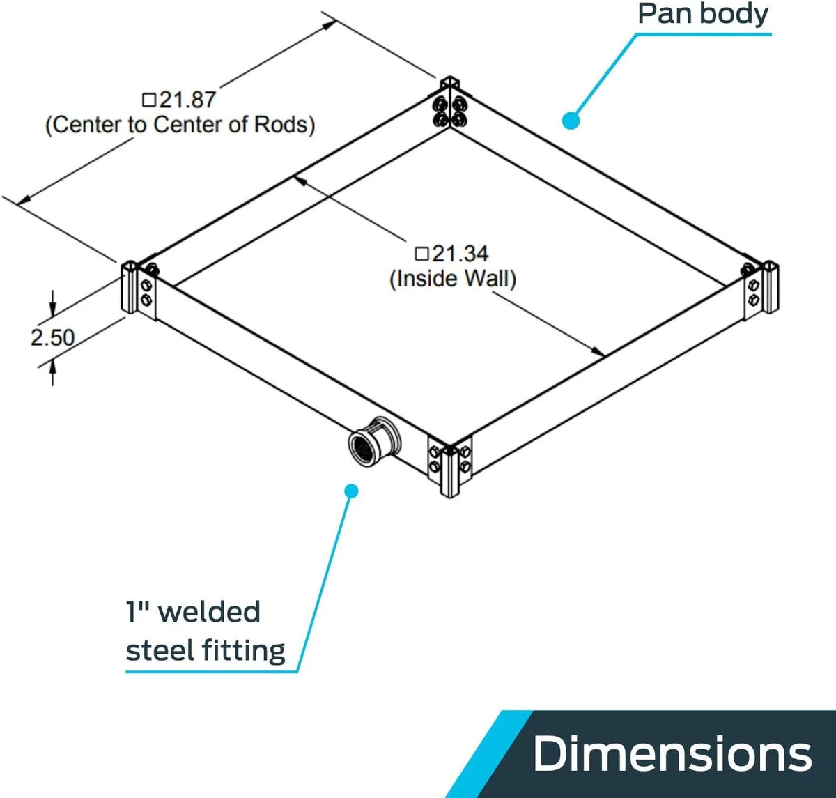 Ceiling Mounted Water Heater Platform with Steel Drain, Up To 20 Gallons A7956
