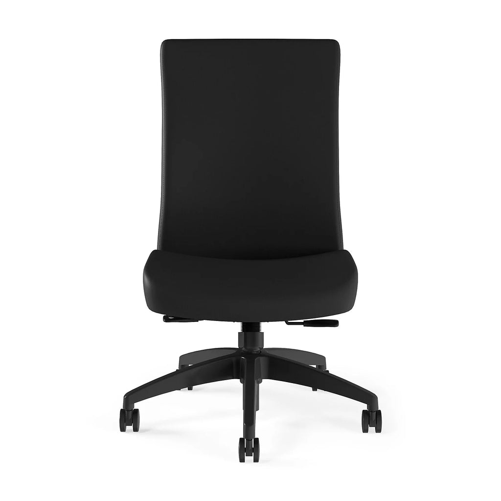 Black Vinyl Armless Task Chair F409811