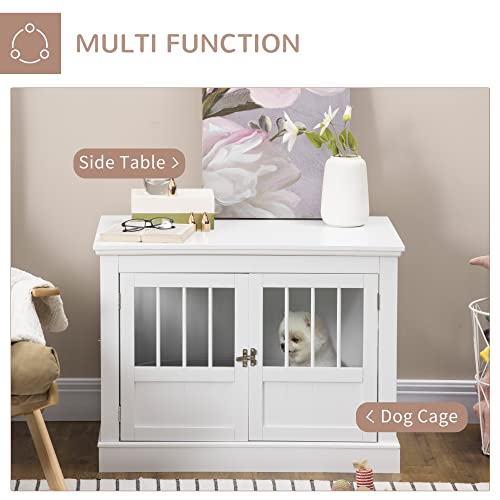 Dark Gray Wooden Dog Crate End Table G4842
