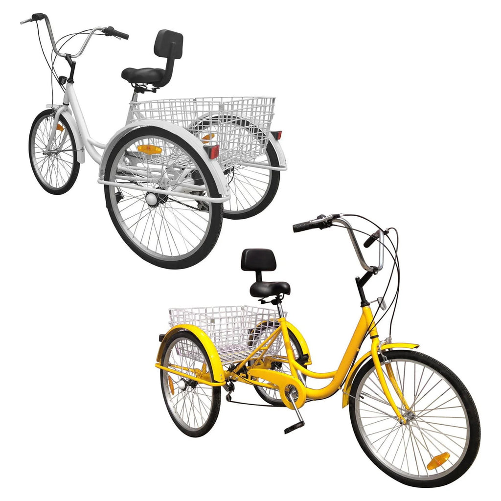 7-Speed Adult 3-Wheel Tricycle with Basket N783