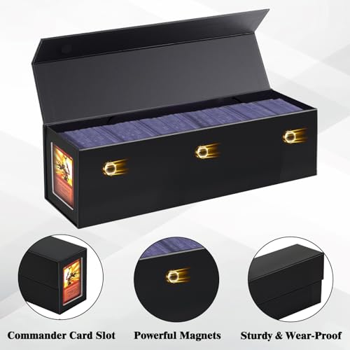 Black Magnetic Trading Card Storage Box 4 Pack W815