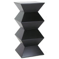 Black Faceted Pedestal with Square Top M8282