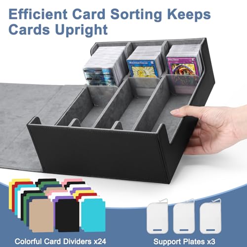 Trading Card Storage Box 1800+ Leather Magnetic Closure T74523