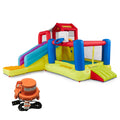 Outdoor Bounce House with Slide, Climbing Wall & 2 Sports Activities I895