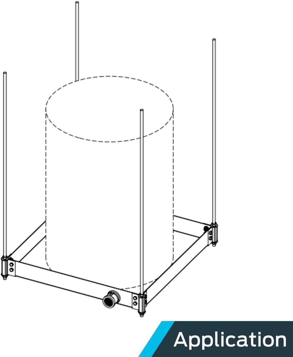 Ceiling Mounted Water Heater Platform with Steel Drain, Up To 20 Gallons A7956