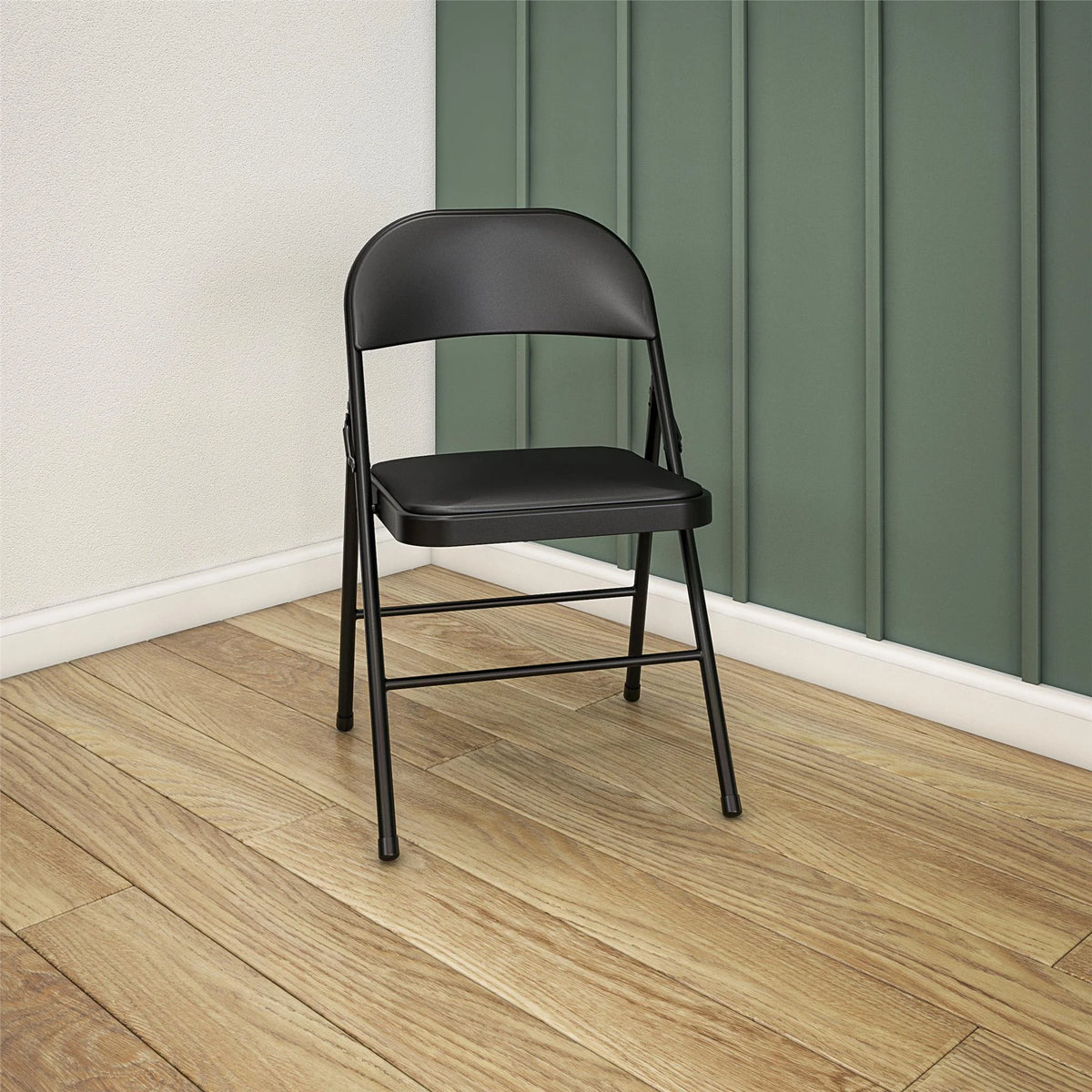 Black Vinyl Padded Metal Folding Chair 4-Pack R664