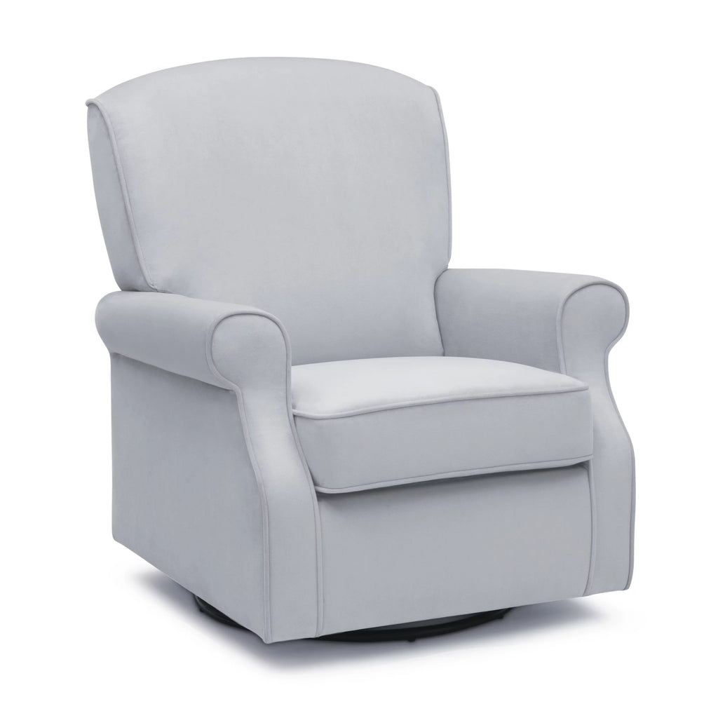 Dolphin Grey Velvet Swivel Rocker Chair N897850