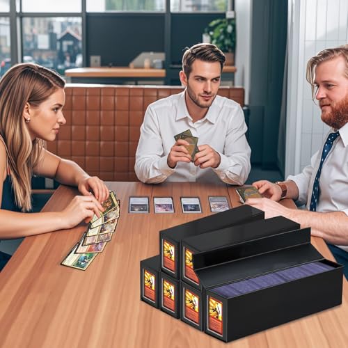 Black Magnetic Trading Card Storage Box 4 Pack W815