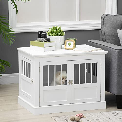 Dark Gray Wooden Dog Crate End Table G4842
