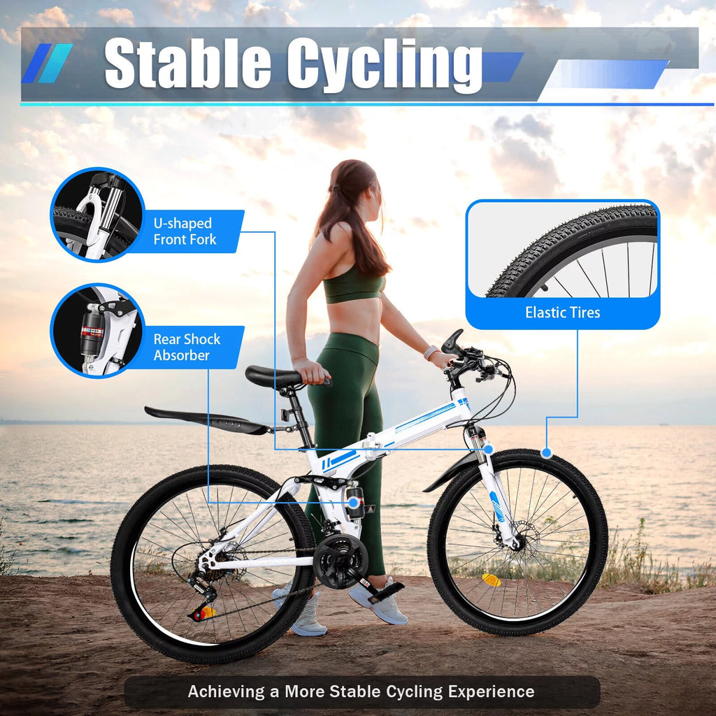 21-Speed Foldable Mountain Bike Z85174
